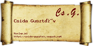 Csida Gusztáv névjegykártya