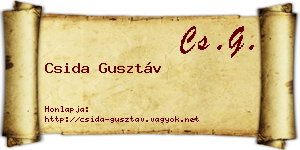 Csida Gusztáv névjegykártya