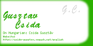 gusztav csida business card