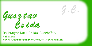 gusztav csida business card